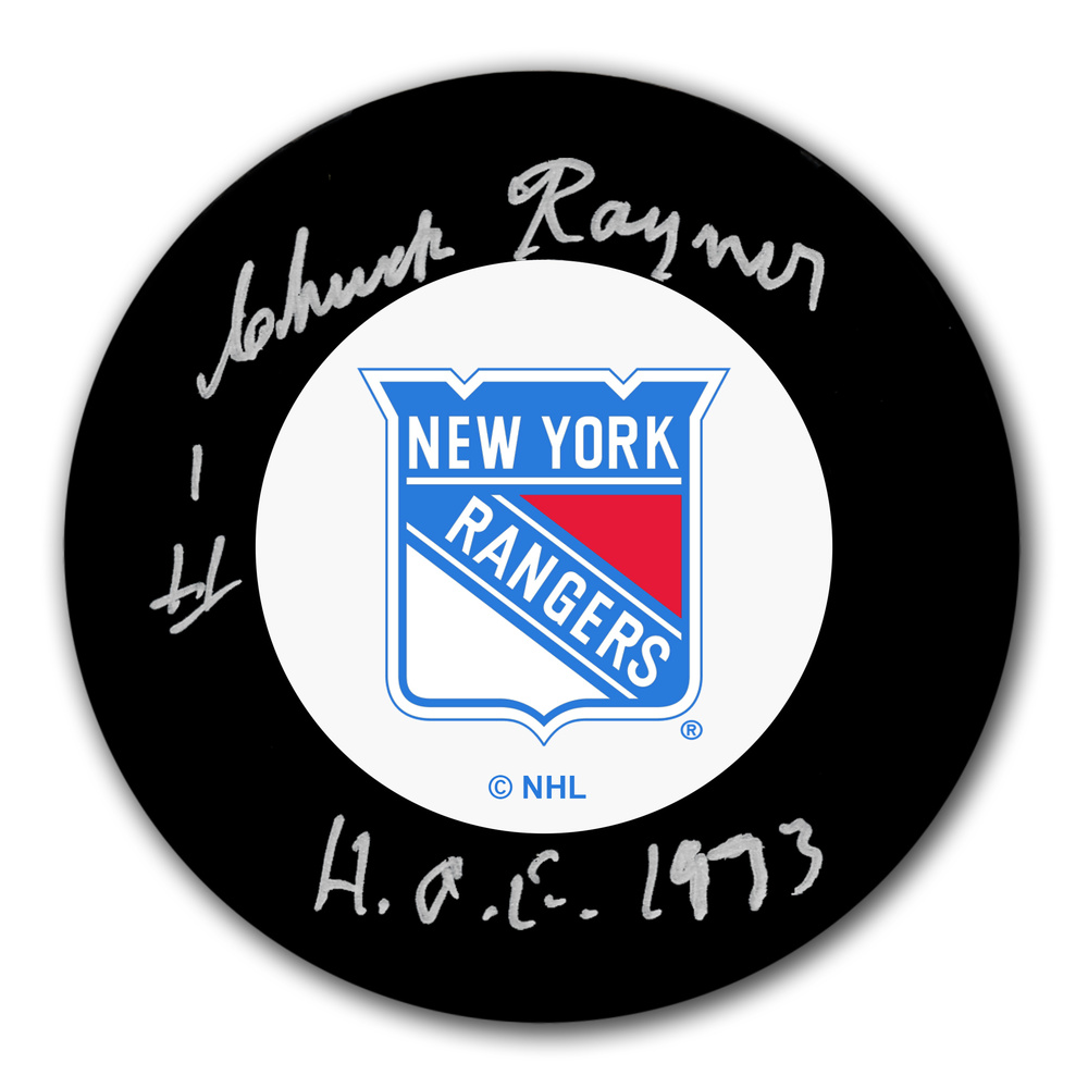 Chuck Rayner New York Rangers HOF Autographed Puck