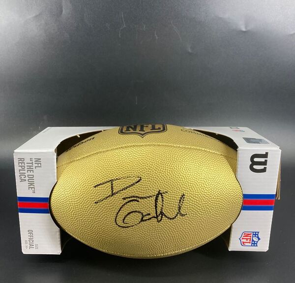 NFL - Browns Dillon Gabriel Signed Gold Composite Football