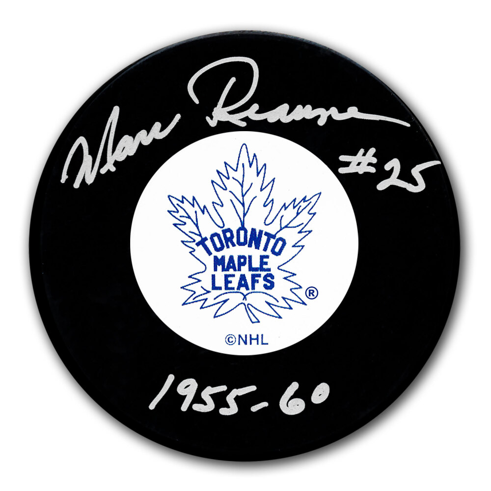 Marc Reaume Toronto Maple Leafs Original 6 Autographed Puck
