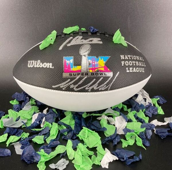 NFL - Seahawks Multi-Sign Comemmorative SB LX Panel Ball Signed By Super...