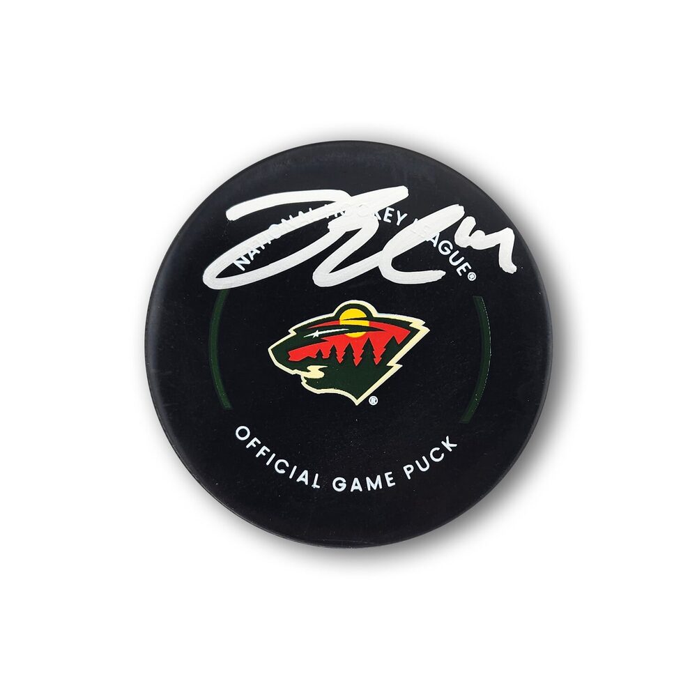 Joel Eriksson Ek Autographed Minnesota Wild Official Hockey Puck