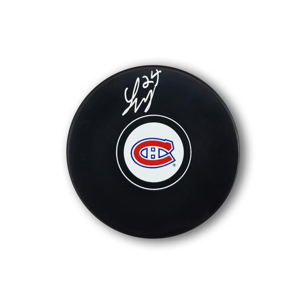 Logan Mailloux Autographed Montreal Canadiens Hockey Puck