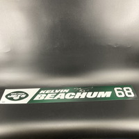 Jets - Kelvin Beachum Signed Locker Name Plate