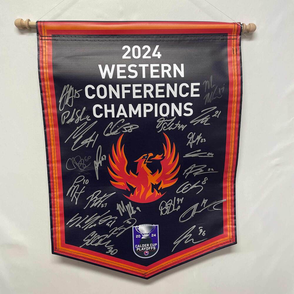2024 Coachella Valley Firebirds Western Conference Champions Team-Signed Banner