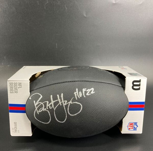 HOF - 49ers Bryant Young Signed Black Metallic Football with 49ers Logo