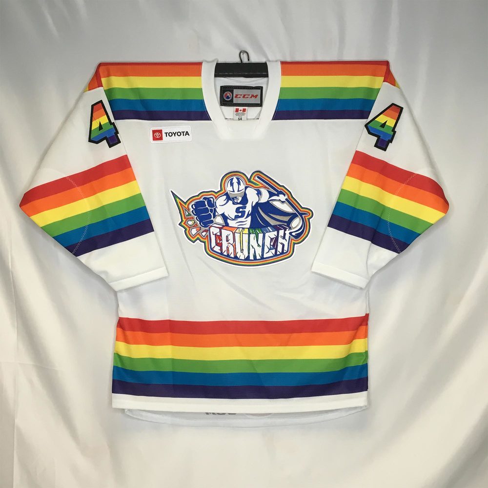AHL Authentic 201920 Syracuse Crunch Pride Jersey Worn by 44