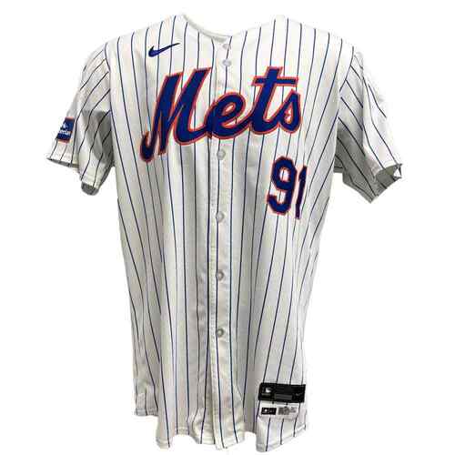 Josh Walker #91 - Game-Used White Pinstripe Jersey - 2.1 IP