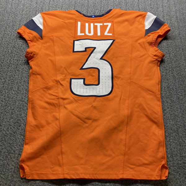 STS - Broncos Will Lutz Game Worn Jersey (11/17/2024) Size 42 With Capta...