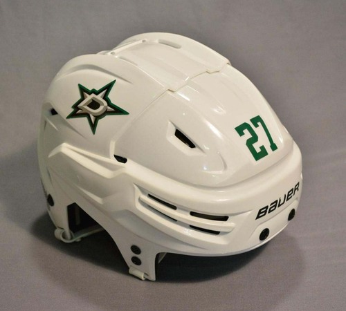 Image of Moen, Travis<br>Dallas Stars<br>White, Bauer Helmet<br>#27