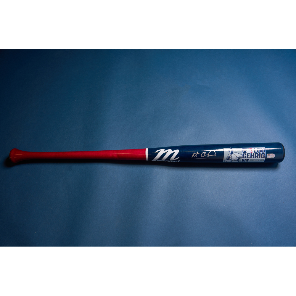 Matt Chapman Signed 1/1 Marucci Lou Gehrig Day Bat | MLB Charities