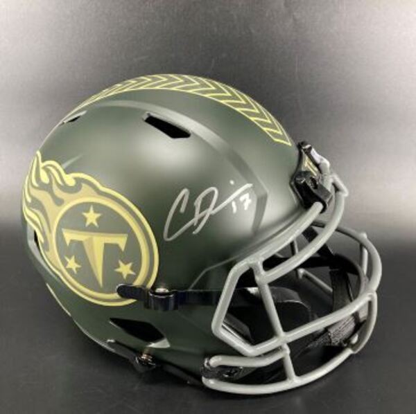NFL - Titans Chimere Dike Signed STS Replica Speed Helmet