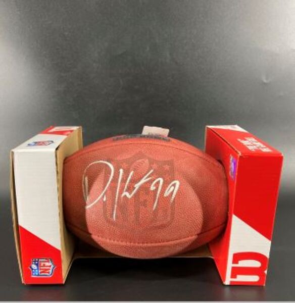 NFL - Texans Danielle Hunter Signed Authentic Football with Pro Bowl Logo