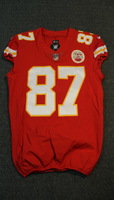 CRUCIAL CATCH - CHIEFS TRAVIS KELCE SIGNED AND GAME ISSUED CHIEFS JERSEY...