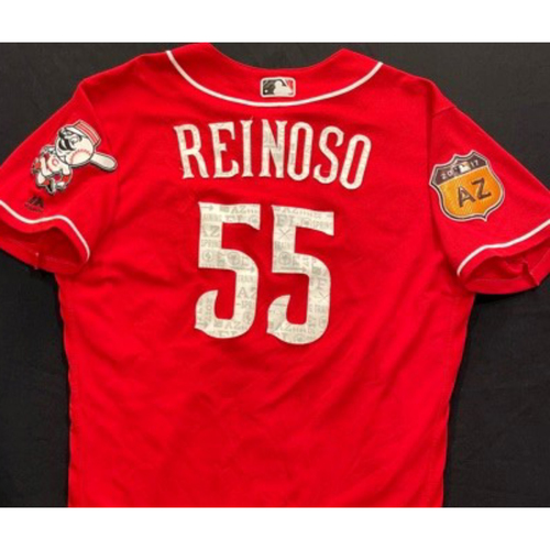 REINOSO -- Authentic Reds Jersey -- $1 Jersey Auction -- $5 Shipping -- Size 44 (Not MLB Authenticated)
