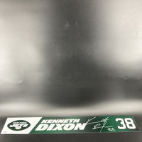 Jets - Kenneth Dixon Signed Locker Name Plate