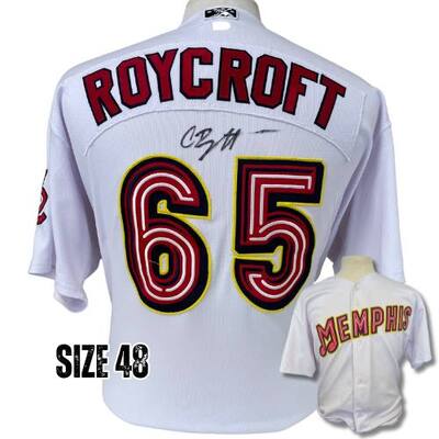 #65 Chris Roycroft Authenticated Game Worn & Autographed White Home Jersey