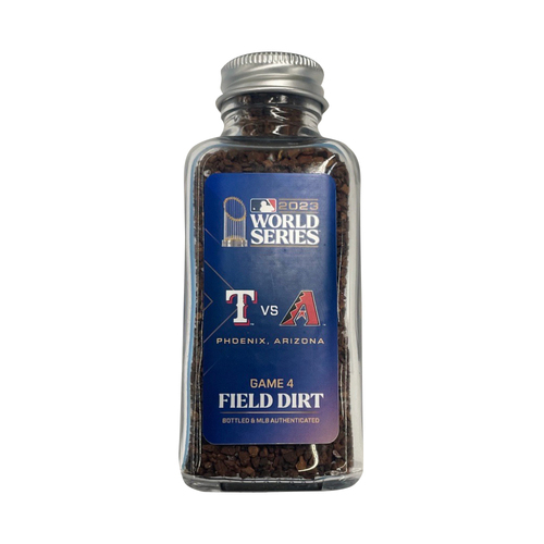 Photo of Game-Used Dirt Jar - 2023 World Series - Texas Rangers vs. Arizona Diamondbacks - Game 4