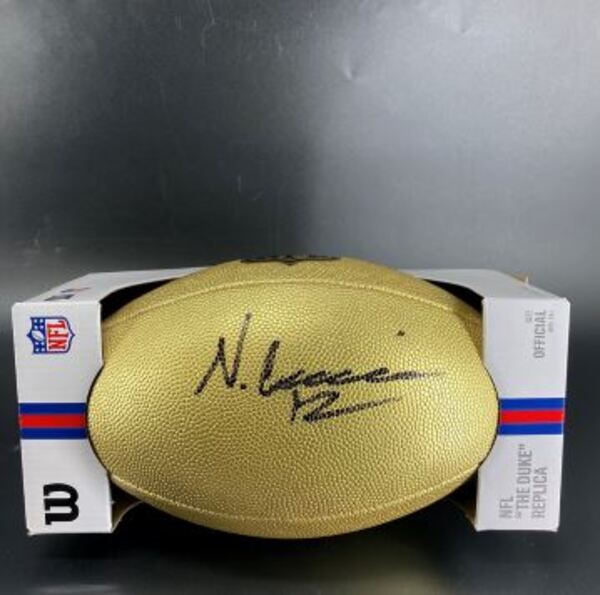 NFL - Texans Nico Collins Signed Gold Composite Football