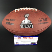 NFL - Super Bowl 46 Game Issued Ball Numbered and Stamped Patriots Offense