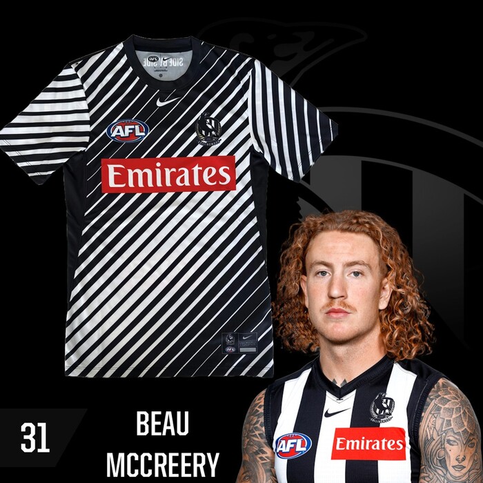 Beau McCreery #31 Collingwood 2025 Run Out Top