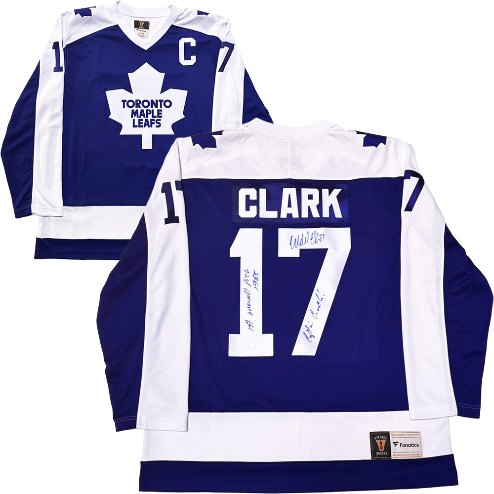 Wendel Clark Autographed Toronto Maple Leafs Heritage Jersey w/Multiple Inscriptions