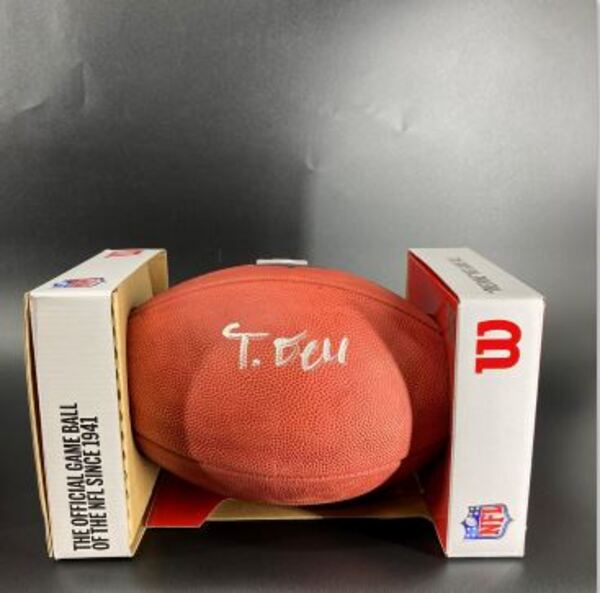 NFL - Texans Tank Dell Signed Authentic Football