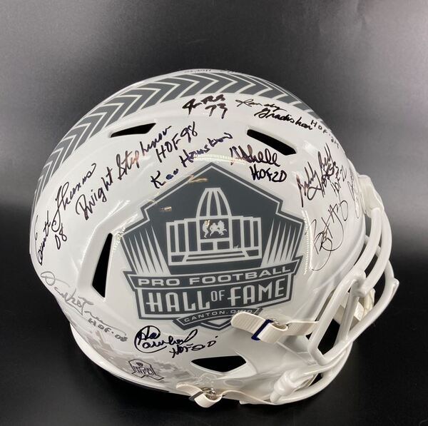 HOF -  Multi Sign Pro Football HOF STS Helmet Signed By Over 20 Players ...
