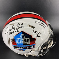 HOF - Multi Sign Authentic Speed Helmet Signed By Jackie Slater, Tom Mac...