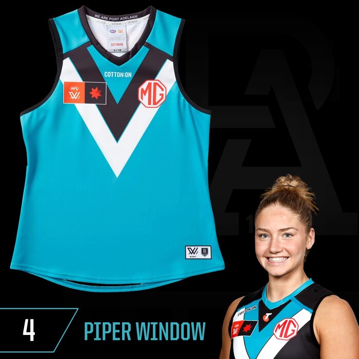 Photo of Piper Window #4 Port Adelaide 2025 Clash Match-Worn Guernsey