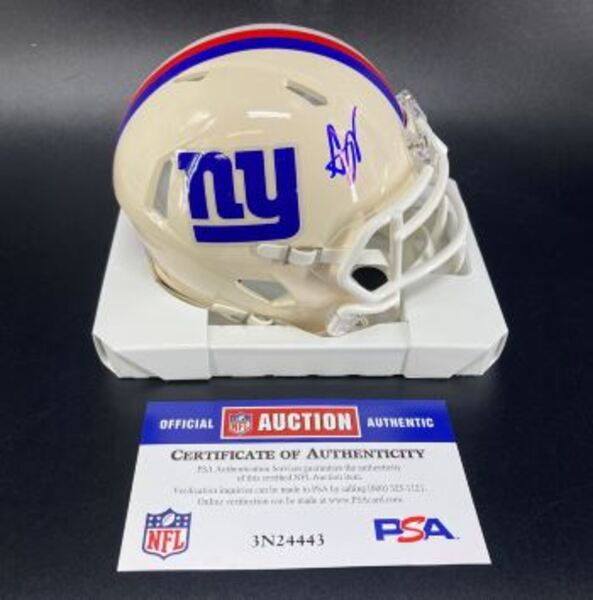 NFL - Giants Arvell Reese Signed Retro Mini Helmet