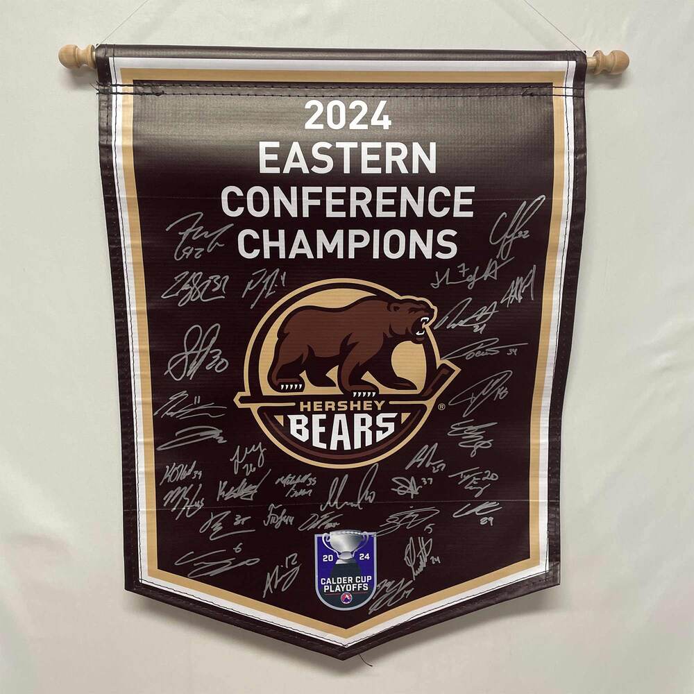 2024 Hershey Bears Eastern Conference Champions Team-Signed Banner