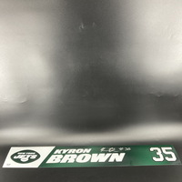 Jets - Kyron Brown Signed Locker Name Plate