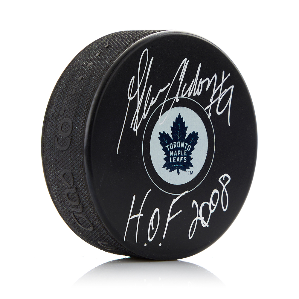 Glenn Anderson Signed Toronto Maple Leafs Hockey Puck with HOF Note