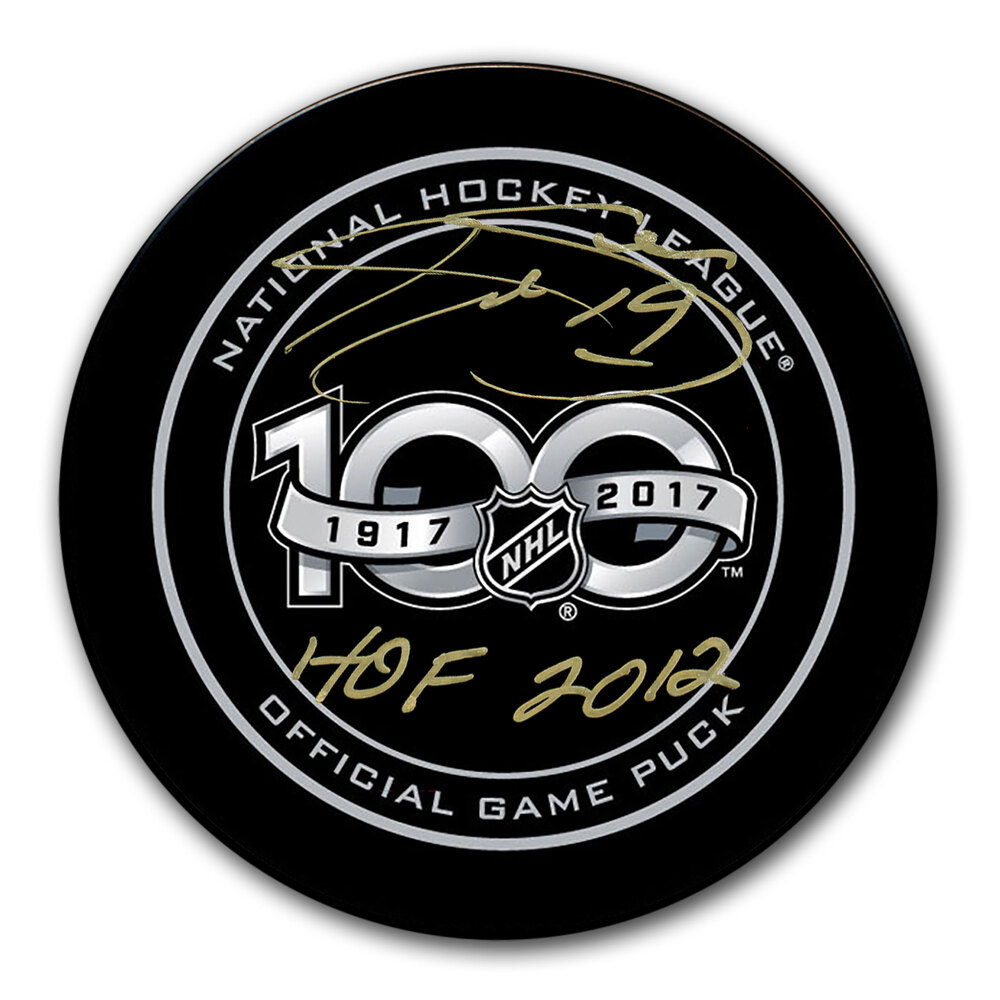 Joe Sakic NHL Top 100 HOF Autographed Puck