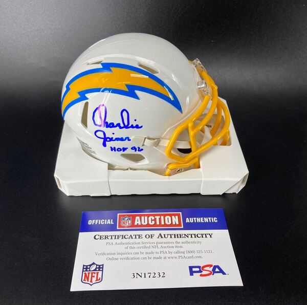 HOF - Chargers Charlie Joiner Signed Mini Helmet