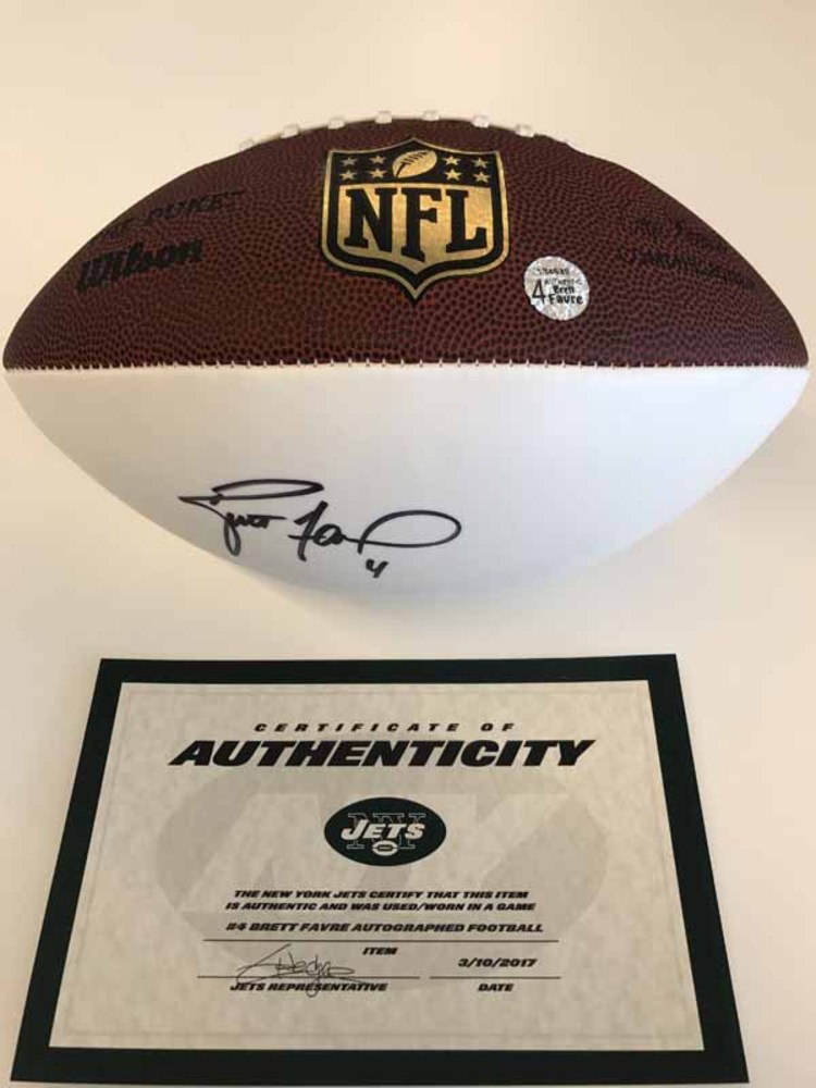 New York Jets - Brett Favre - Autographed Football