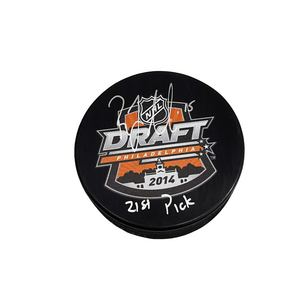 ROBBY FABBRI Signed 2014 NHL Draft Puck - 21st Pick