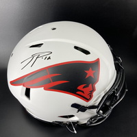NFL - Patriots Ja'Lynn Polk Signed Authentic Lunar Eclipse Helmet