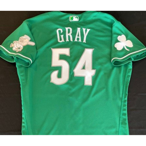Sonny Gray -- Team-Issued Jersey -- 2021 St. Patrick's Day Game -- Size 44 | Cincinnati Reds 
