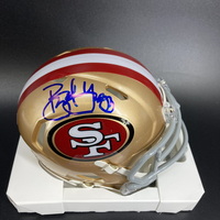 HOF - 49ers Bryant Young Signed Mini Helmet with HOF 22 Inscription