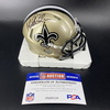 HOF - Saints Morten Andersen Signed Mini Helmet with HOF 17 Inscription