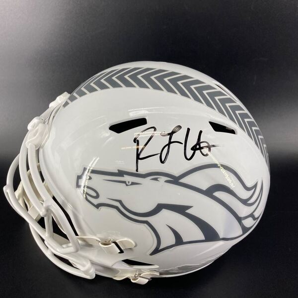 NFL - Broncos RJ Harvey Signed STS Replica Speed Helmet