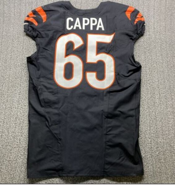 STS - Bengals Alex Cappa Game Used Jersey (11/3/24) Size 48