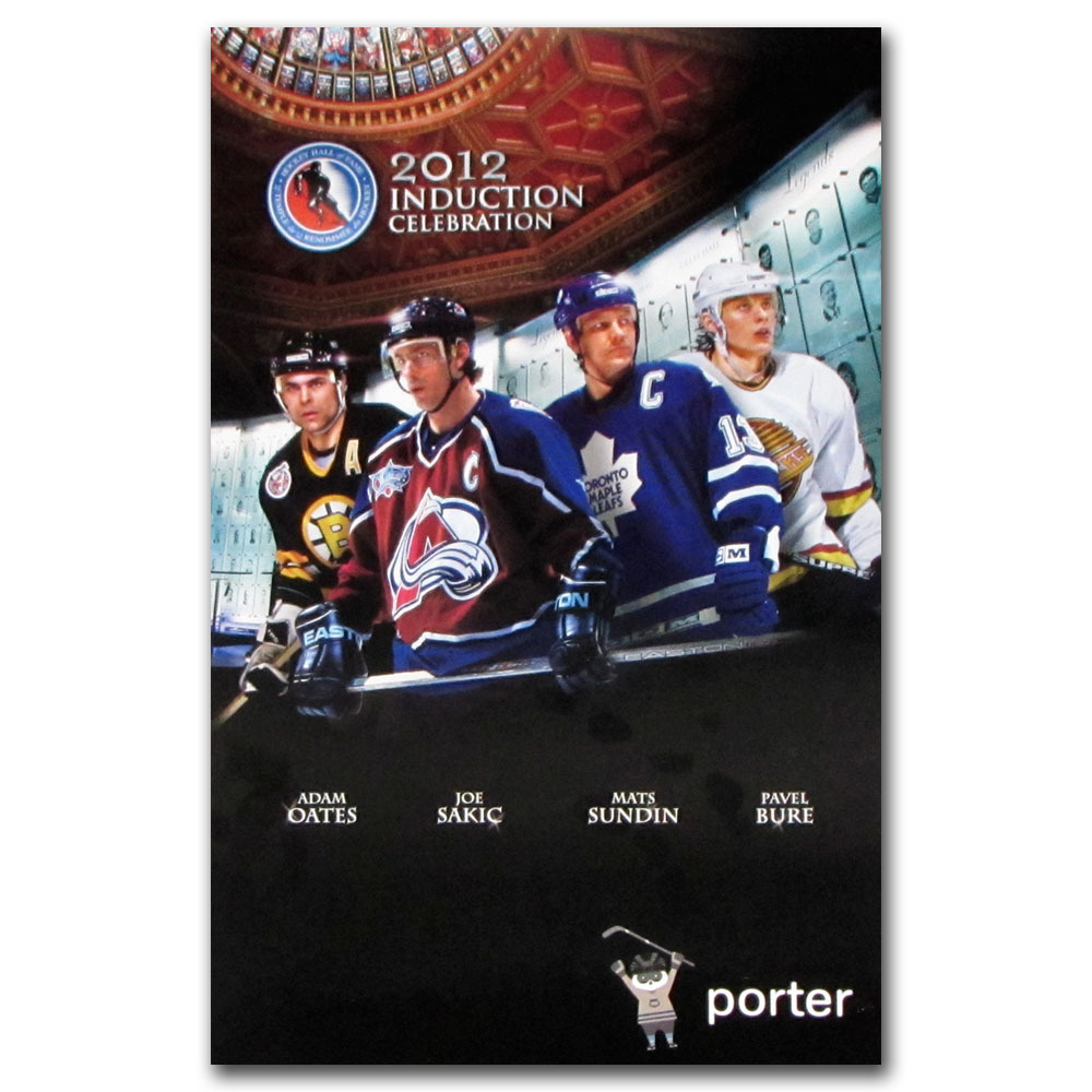 2012 Hall of Fame Induction Night Poster - Oates, Sundin, Sakic & Bure