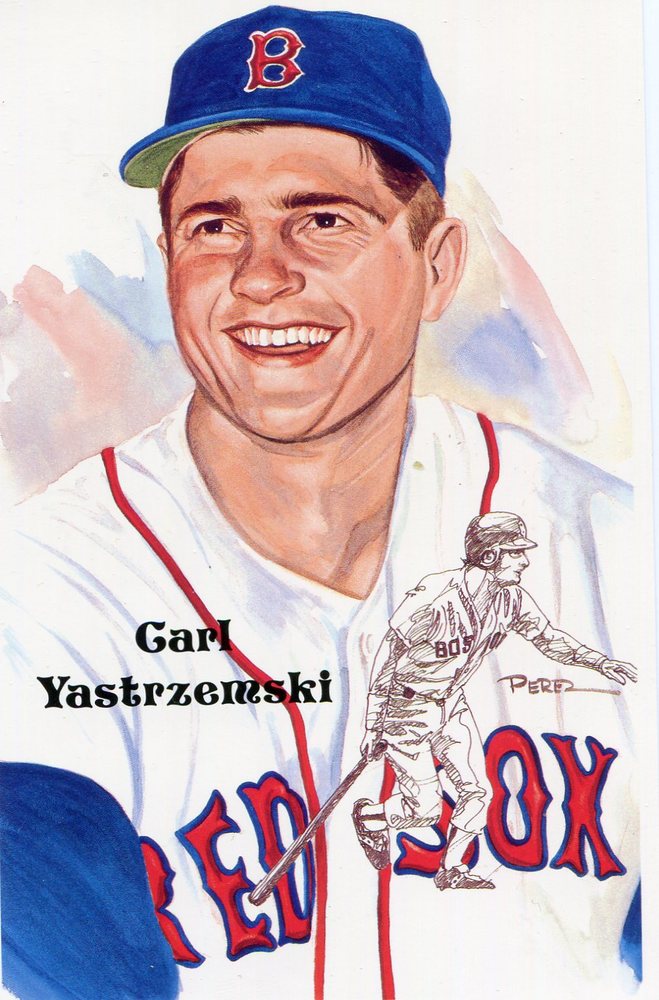 1980-02 Perez-Steele Hall of Fame Postcards #204 Carl Yastrzemski -- HOF Class of 1989
