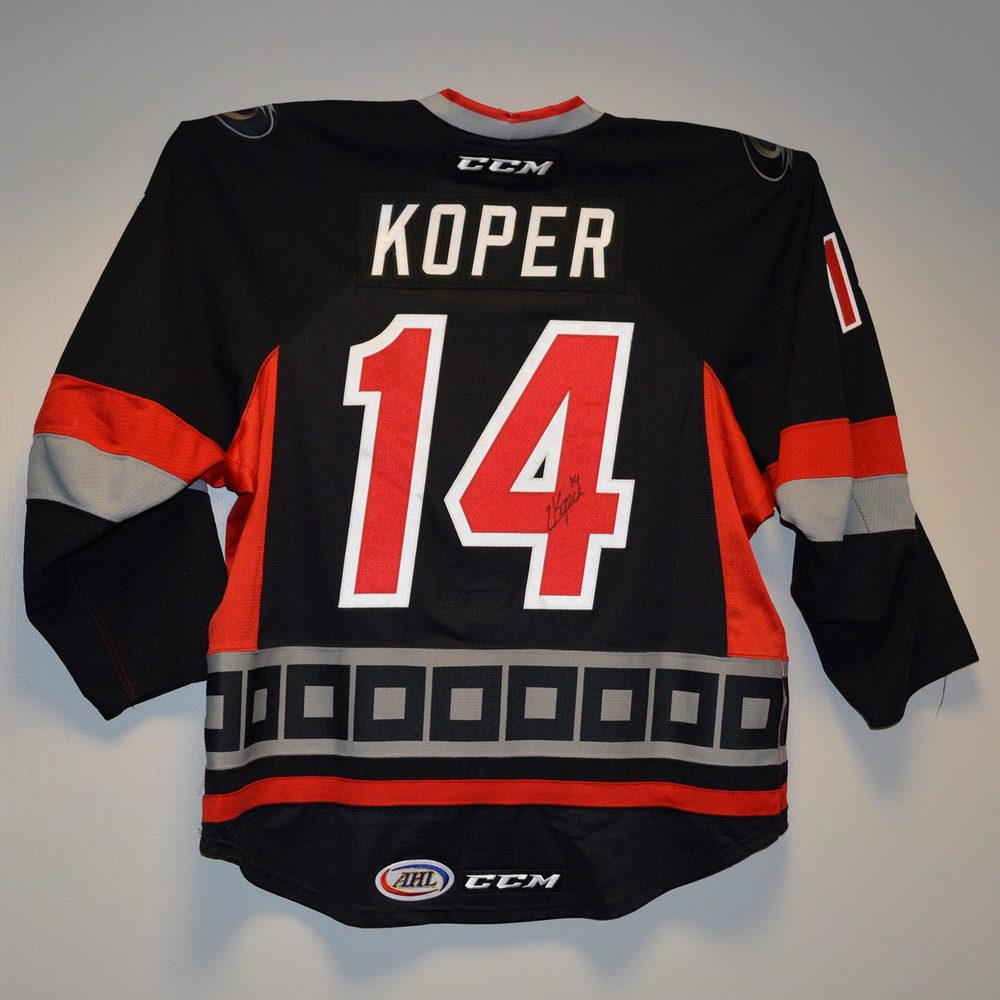 AHL Authentic Charlotte Checkers Third Jersey Issued to and Signed by