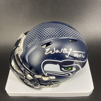 HOF - Seahawks Walter Jones Signed Mini Helmet with HOF 14 Inscription