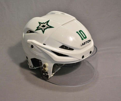 Image of Horcoff, Shawn<br>Dallas Stars<br>White, Easton Helmet w/ Oakley Shield<br>#10