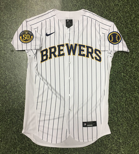 milwaukee brewers pinstripe jersey