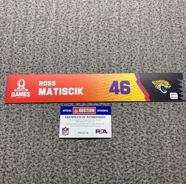NFL - Jaguars Ross Matiscik 2025 Pro Bowl Games Nameplate 1 of 1